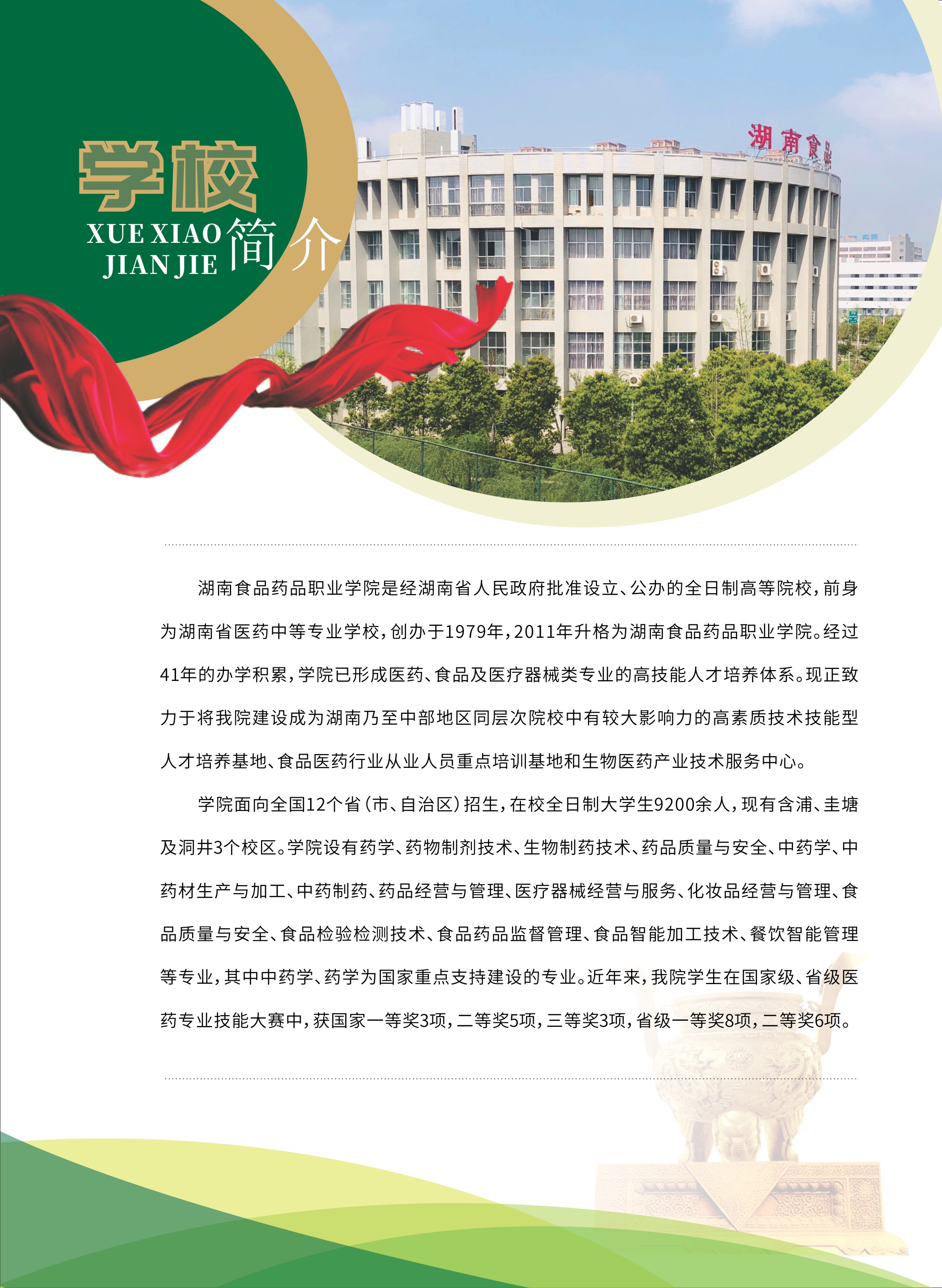 2021年湖南食品药品职业学院单招简章